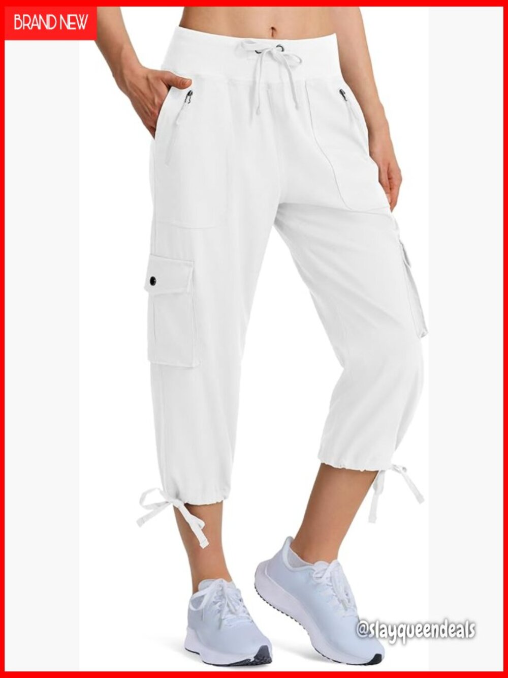 Hiking Capris Quick Dry Lightweight Ladies Cargo Pants 8 Pockets